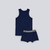 طقم داخلي مطبوع للأولاد (حمالة +بوكسر)